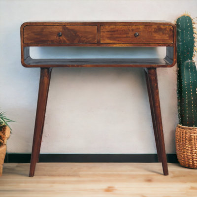 Gaimo 35.43'' Solid Wood Console Table