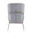 Velvet Upholstered Accent Chair with Gold Chrome Legs-341287057