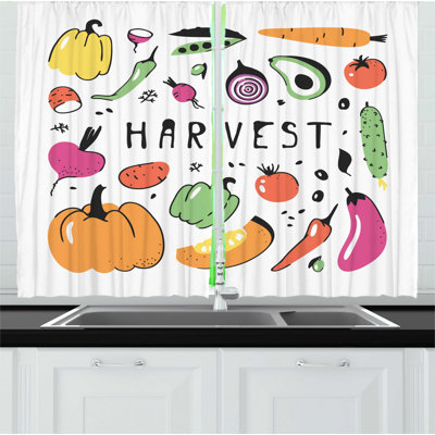 Ruffled Kitchen Curtain