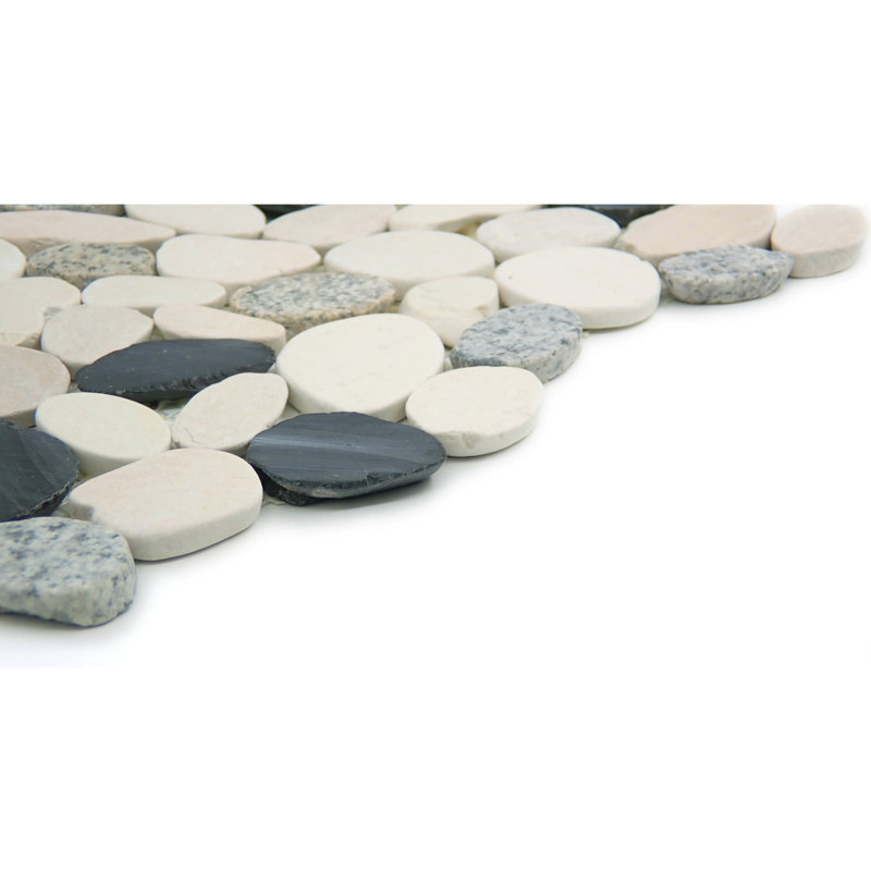 Venetian Pebbles Flt Italia 12 in. x 12 in. Satin Pebbles Floor and Wall Tile (11.0 sq. ft./Case), Twilight