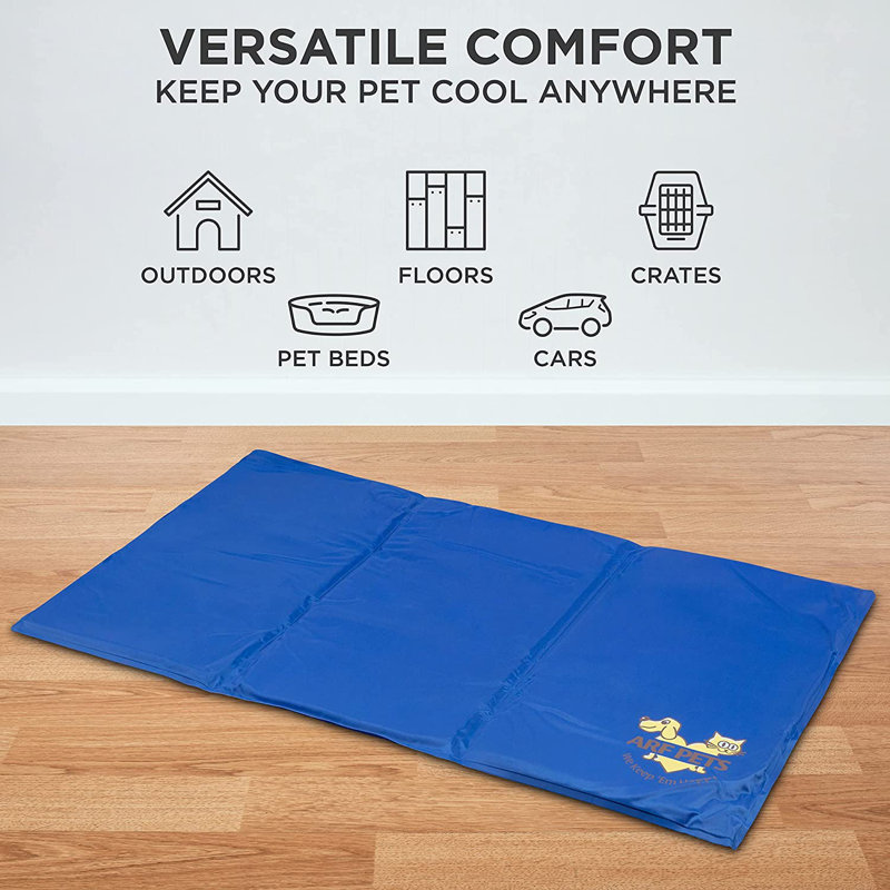 Blue Self-Cooling Gel Pet Mat for Small Dogs