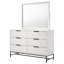 Clodomiro 6-drawer Dresser with Mirror White