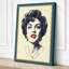 Portrait in Red Vintage - Wrapped Canvas-131763571-131763573