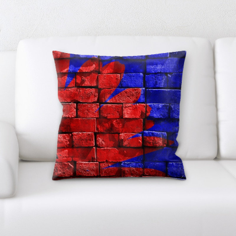 Coussin décoratif briques