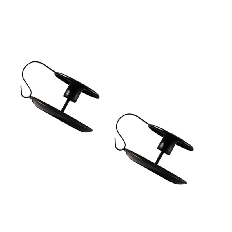Bougeoir rétro en fer forgé peint, support à main, pilier pour décoration de table à manger, noir, ensemble de 2