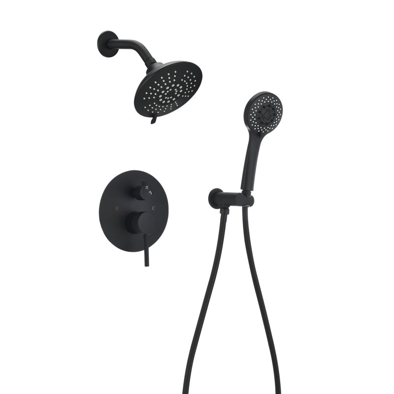 Wall Mounted 5 Spray Dual Shower Head And Handheld Shower