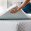 Surmatelas en mousse viscoélastique imprégnée de gel de 2 po avec housse Lucid-117393763-117393761