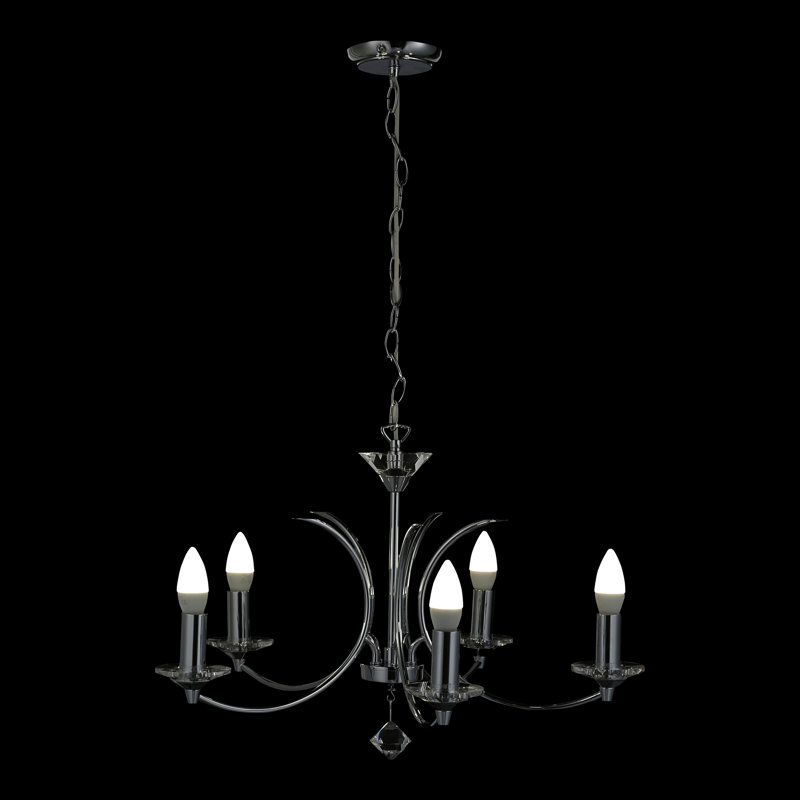 Ackermann 5 - Light Chandelier, Polished Chrome