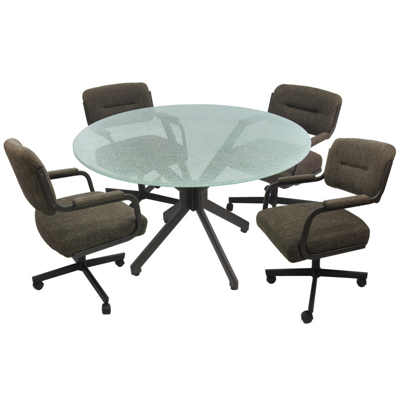 Ensemble repas 5 pièces Houle Seker Caster, Brun Sanora, Brun