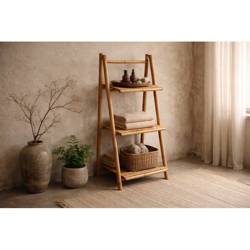 Lapta Ladder Bookcase, Beige