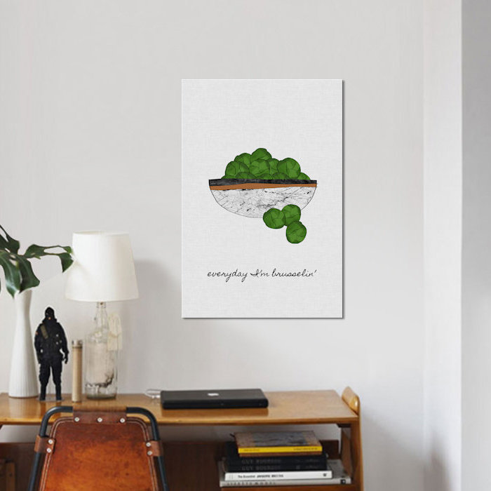 « quotidien i is brusselin' », impression sur toile, H 40 po x l 26 po x P 1,5 po, Toile tendue, Pas de tapis