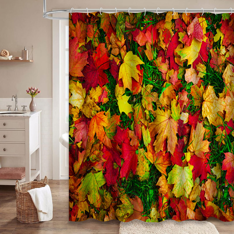 Rideau de douche Bright Autumn, L 72 po x l 78 po