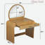 Makeup Vanity Table With Mirror Touch Screen Lighted Mirror, Dressing Table And Drawer