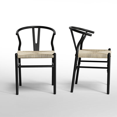 Wishbone Chair Solid Wood Y-Back Dining Chairs