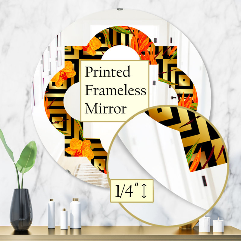 Miroir mural sans cadre Quatrefoil Luxury, H 31,5 po x l po