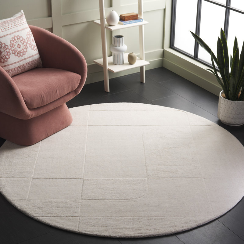 Kyrie Hand Loomed Indoor Rug, Round 6'