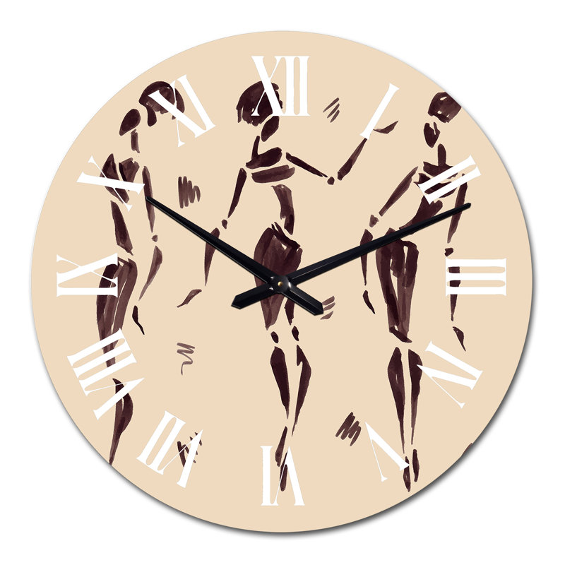 Abstract Abstract Dancers - Glam horloge murale, Moyen