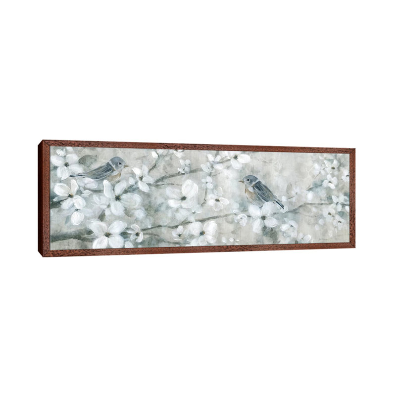 Welcoming Blossoms by Carol Robinson - Painting on Canvas, Classic Brown Wood Framed, 121.92 cm H x 40.64 cm W