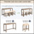 4-Piece Bar Table Set With Power Outlet, Dining Bar Table And Chairs Set,Bar Table Set With 3 Padded Stools For Living Room, Dining Room, Game Room-1502143985