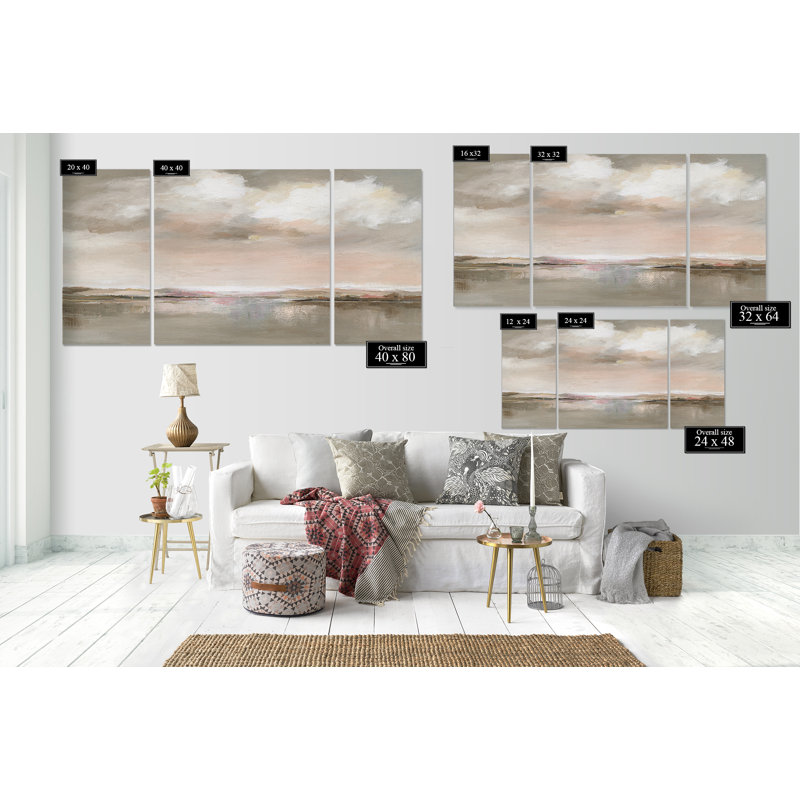 Une « soirée » de qualité supérieure, reproduction d’image multi-pièces sur toile, H 40 po x l 80 po x P 1,5 po