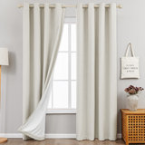 Getrude Linen Blended Max Blackout Grommet Curtain Pair