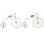 Ensemble de 2 sculptures de bicyclette