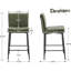 Upholstered Counter Stool with Metal Frame-1021788907