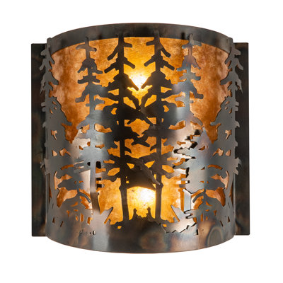 Rustic Lodge Flush Mounted Sconce