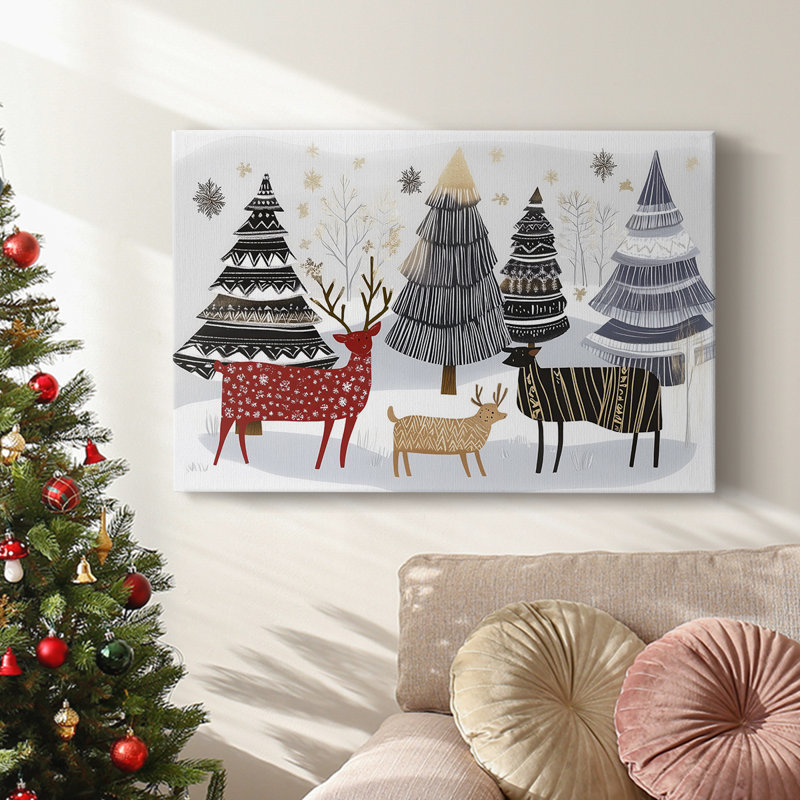 Christmas Holiday Arts - Toile tendue avec châssis, H 24 po x l 36 po
