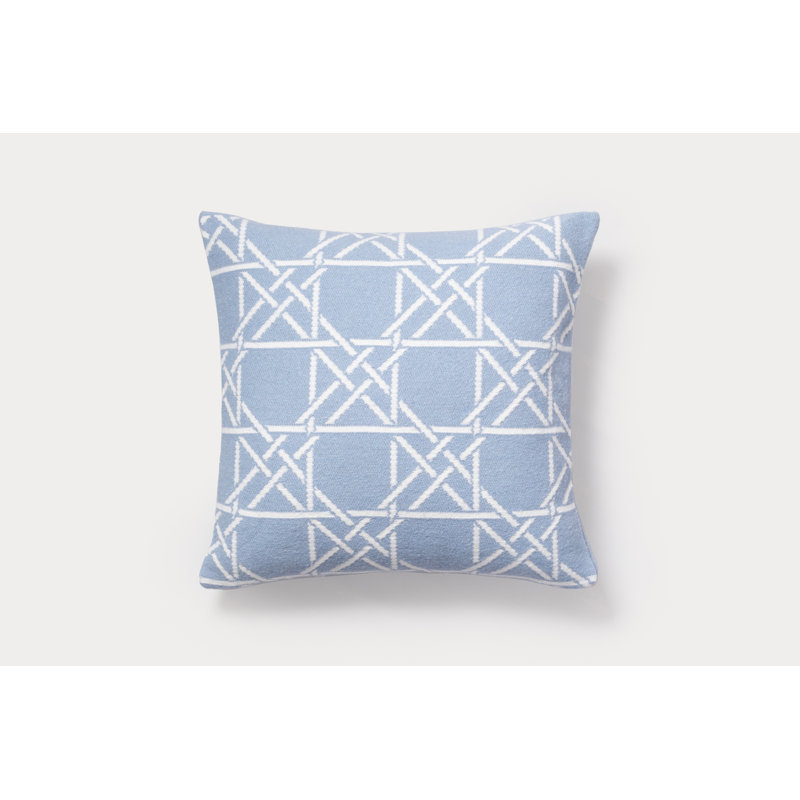 Coussin décoratif géométrique LATTICE Work, Bleu marine clair