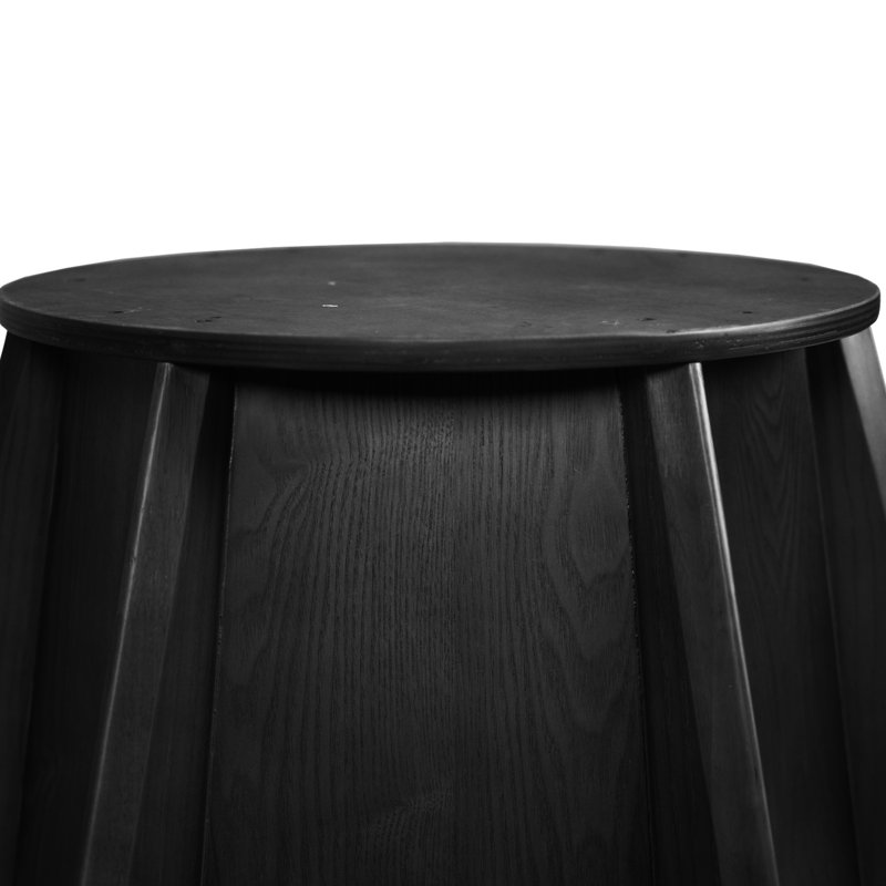 Table de salle à manger de 53 po en pierre frittée blanche, base solide pour 6, table rotative 23,62 po à disque, en pierre grattée et moderne, avec finition en chêne noir hygiénique
