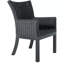 Montecito Woven N-Dura Resin Wicker Outdoor Dining Arm Chair - Onyx-1704697955-1704697953
