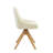 Swivel Fabric Upholstered Office Chair With Solid Wood Base-492632890