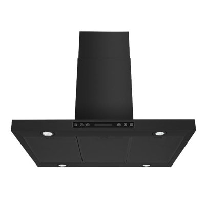 Hercules-ISL-BK-30 Hotte pour îlot de cuisine noir mat 500 CFM