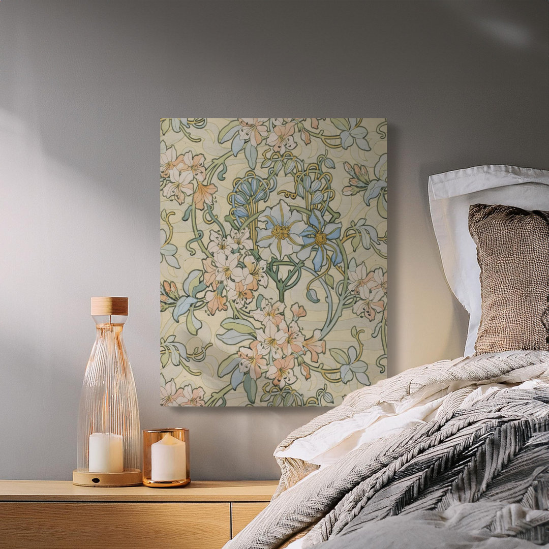 Elegant Pastel Floral Canvas Print