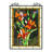  Orange Lily Floral Stained Glass Vertical Hanging Window Panel 24" H