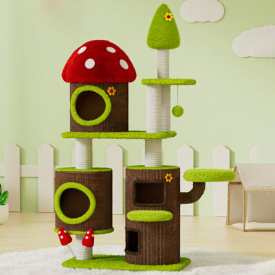 4 Tiers Cat Tree with Condons,Perch,Scratching Posts