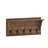 Nariaki Wall Mounted Solid Pine Wood Storage Rack with Upper Shelf and 5 Hanging Hooks-1625101530