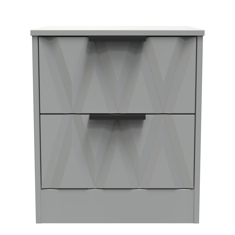 Las Vegas 45 cm W Bedside Table, Dusk Grey