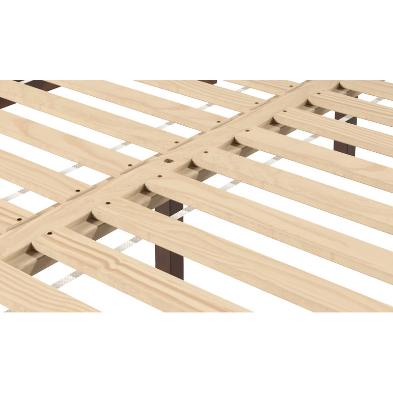 Antolic Solid Wood Platform Bed, Full, Walnut