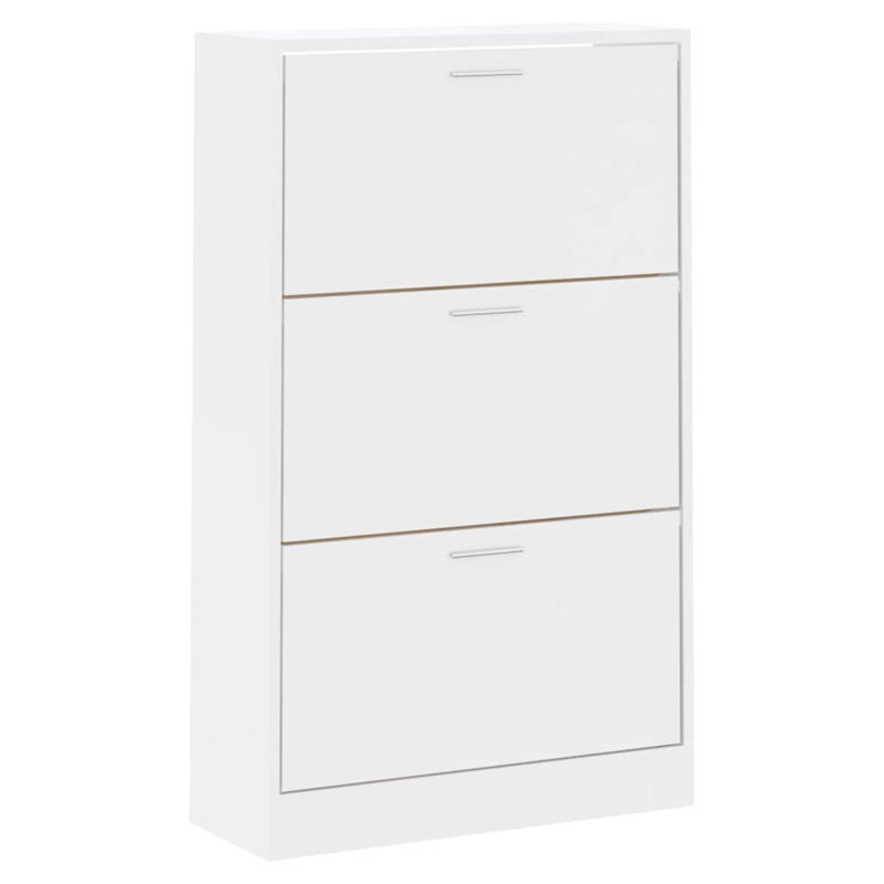 9 Pair Flip Down Shoe Storage, Off White