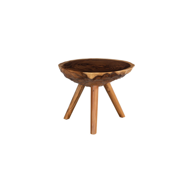 Indent Side Table Natural, 18" H x 22" W x 22" D