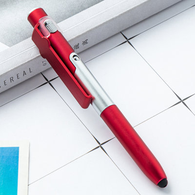 Capacitive ballpoint pen Multifunctional Pen 4-in-1 Writing Pen With Led Light Foldable Phone Stand For Office Staff Capacitive Pen