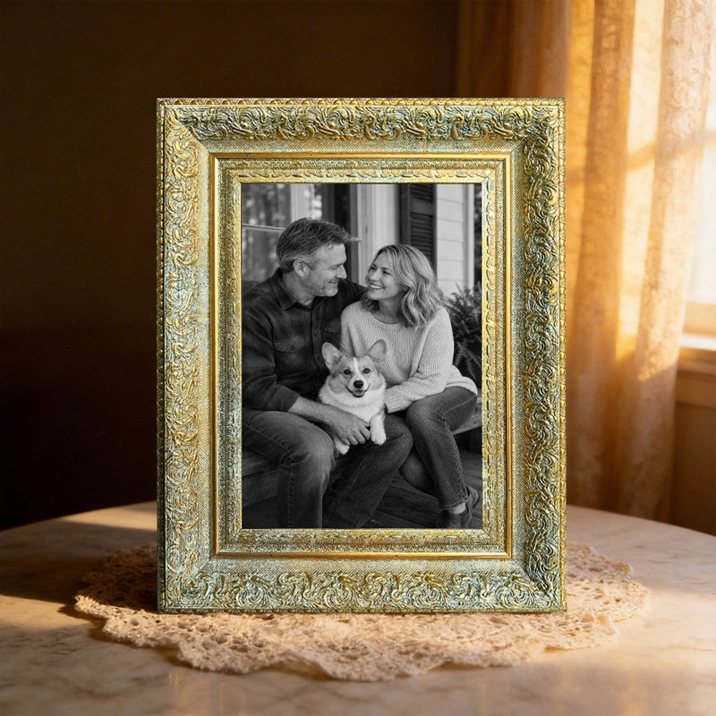 Cadre photo 3 pièces doré antique pour photos et cadeaux de 8 po x 10 po, Antique Gold, 3, L 8 po x H 10 po