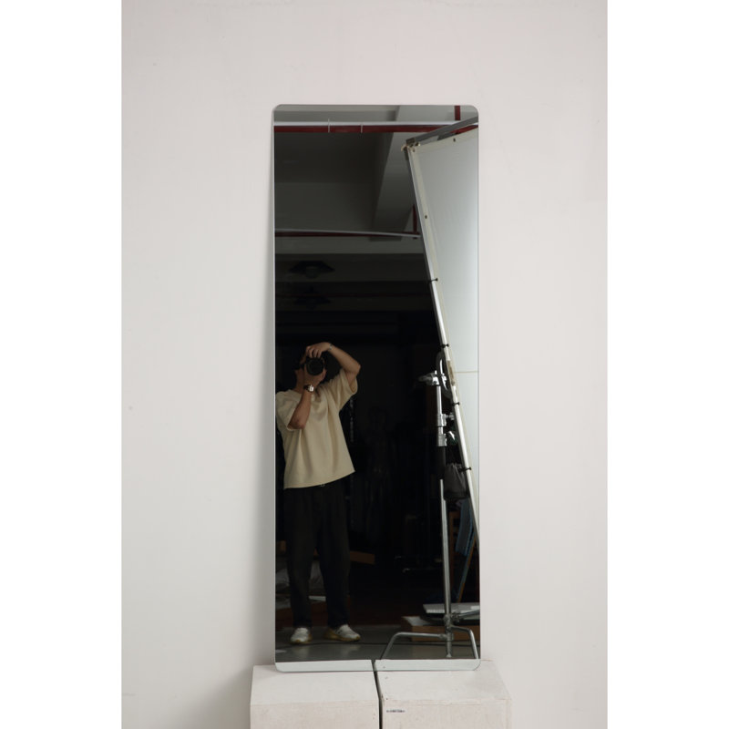 56X15inch Wallmounted Roundangle Dressing Mirror Highquality 5Mm Silver Mirror  Explosionproof Glass, 65" x 15"