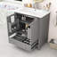 Meuble-lavabo simple autoportant en bois avec lavabo en céramique H tablette-1291877204