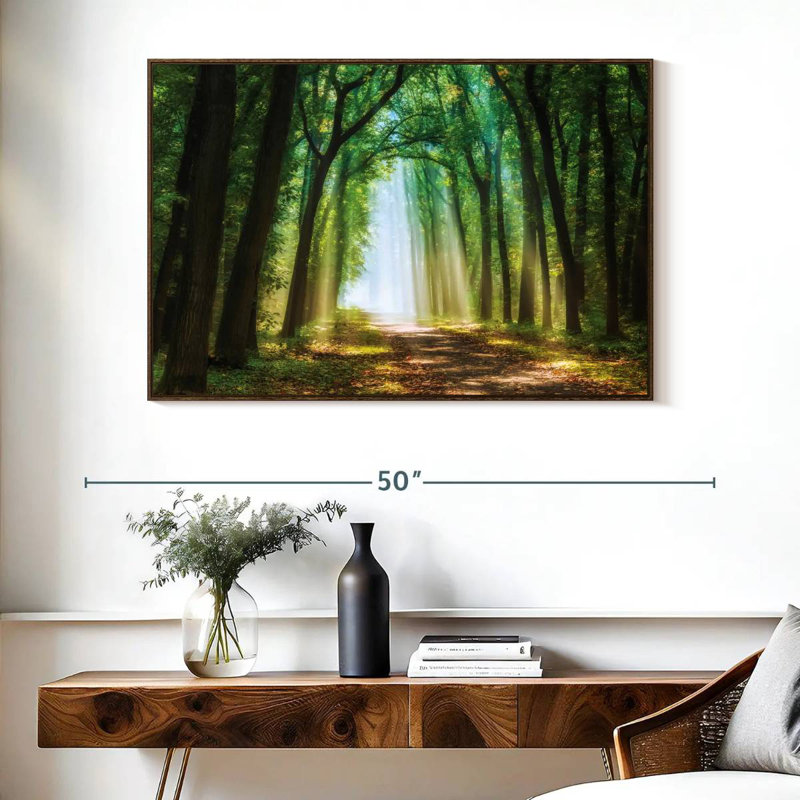 Rideau de lumière, Cadre flottant noyer, 40 po x 27 po