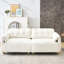 Canapé de salon au design rétro français - siège double, aspect crémeux, rembourrage en éponge haute, moelleux et doux, rebond rapide, assise spacieuse, tissu de nuage facile à assembler-28421937