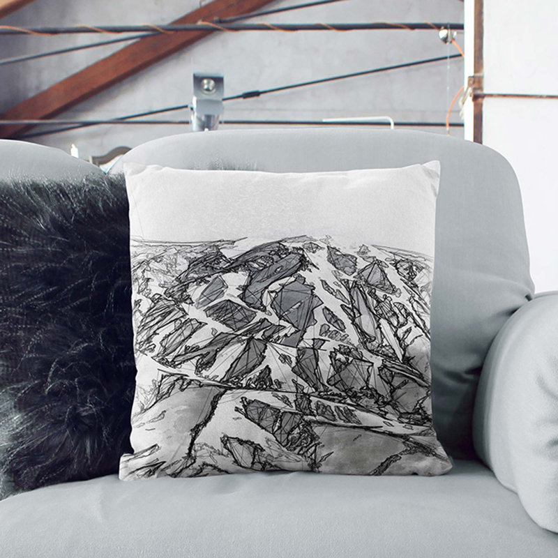 Mountain Range in Afghanistan Cushion with Filling, 55cm H x 55cm W x 20cm D