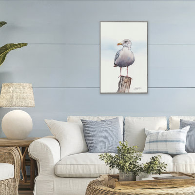 «Seaside Seagull Perch», estampe numérique, conception de Cady